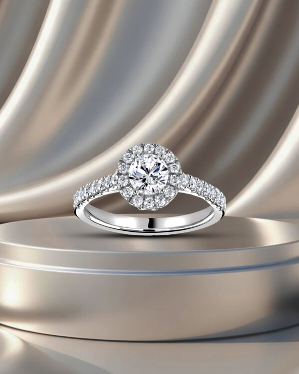 The Seraphina Round Brilliant Halo Engagement Ring