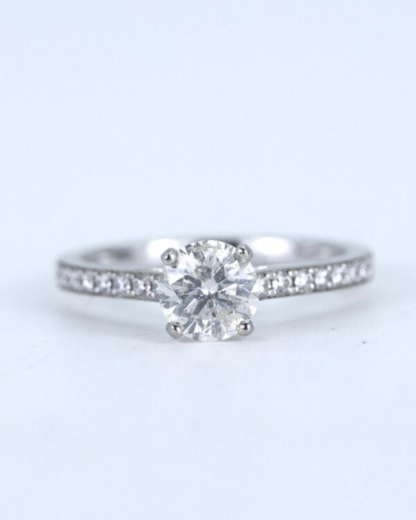 Platinum Diamond Set Solitaire Ring