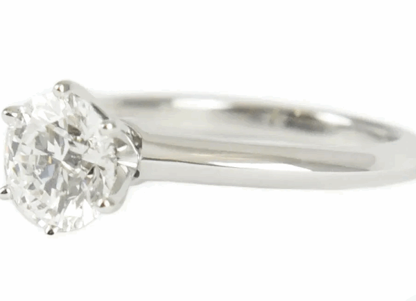 Tiffany & Co Platinum 1.30ct Diamond Solitaire Engagement Ring – FULL SET