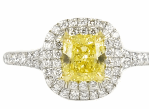 Tiffany & Co Soleste Platinum 1.25ct Diamond Double Row Engagement Ring