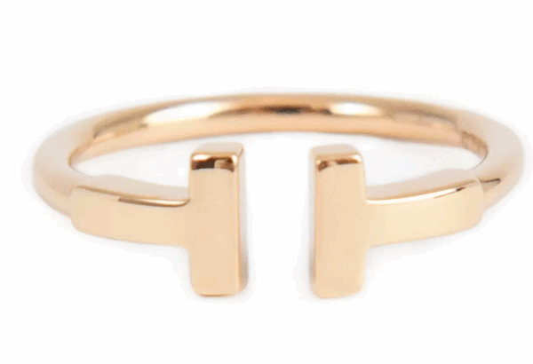 Tiffany 18ct Rose Gold T Wire Ring – Size K