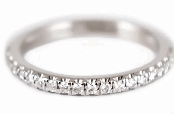 TIFFANY & CO HALF ETERNITY PLATINUM DIAMOND RING